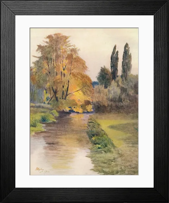Framed Print : View on the Wandle, 1912, (1914). Artist: Jamess Ogilvy Framed Print : View on the Wandle, 1912, (1914). Artist: Jamess Ogilvy