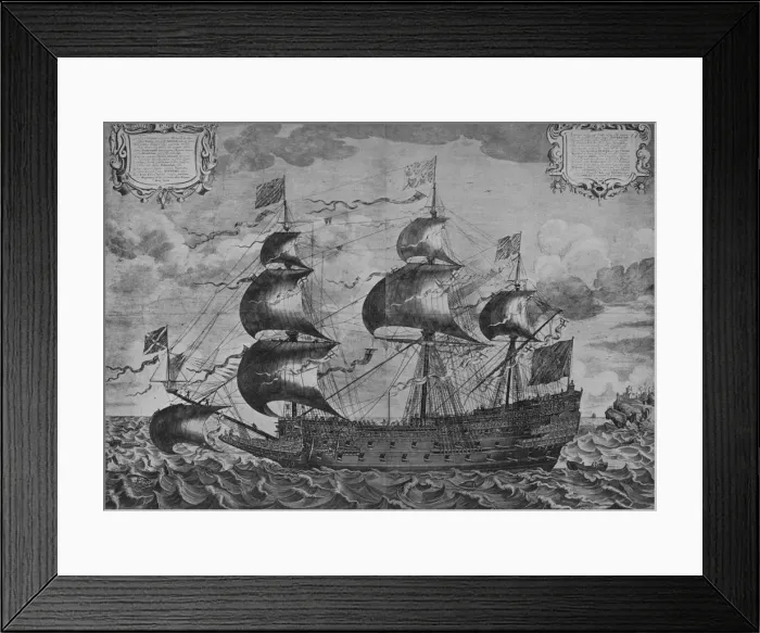Framed Print : The Sovereign of the Seas, c1637. Artist: J Payne Framed Print : The Sovereign of the Seas, c1637. Artist: J Payne