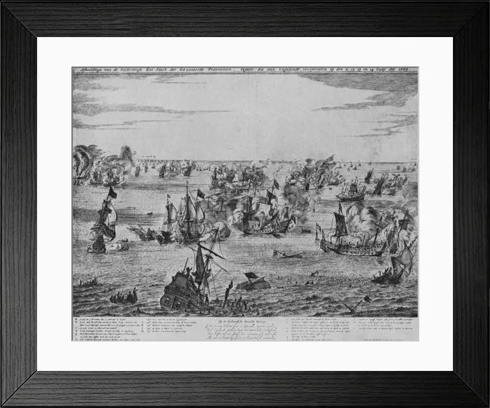 Framed Print : The Four Days Fight, c1667 Framed Print : The Four Days Fight, c1667