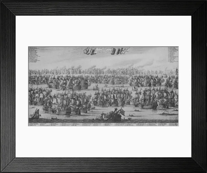 Framed Print : The Battle of the Texel, c1700. Artist: Bastiaen Stopendael Framed Print : The Battle of the Texel, c1700. Artist: Bastiaen Stopendael