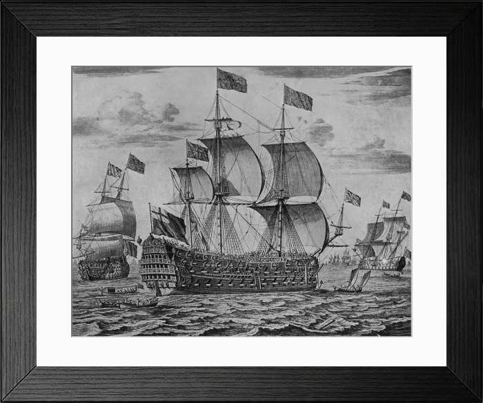 Framed Print : The Victory, c1700. Artist: Isaac Sailmaker Framed Print : The Victory, c1700. Artist: Isaac Sailmaker