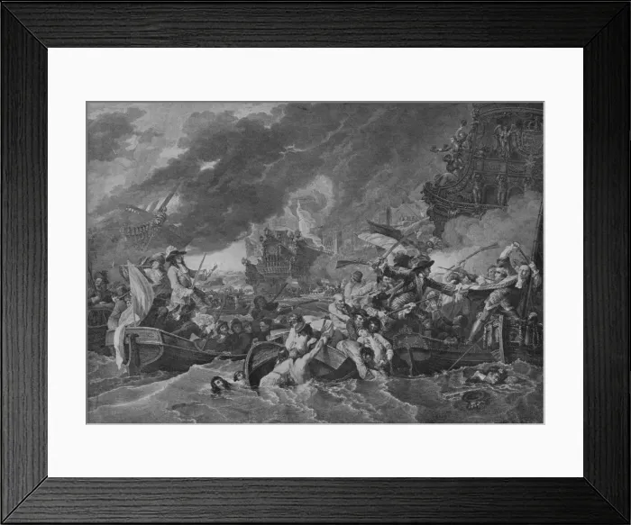 Framed Print : The Battle of La Hogue, c1781. Artist: Benjamin West Framed Print : The Battle of La Hogue, c1781. Artist: Benjamin West