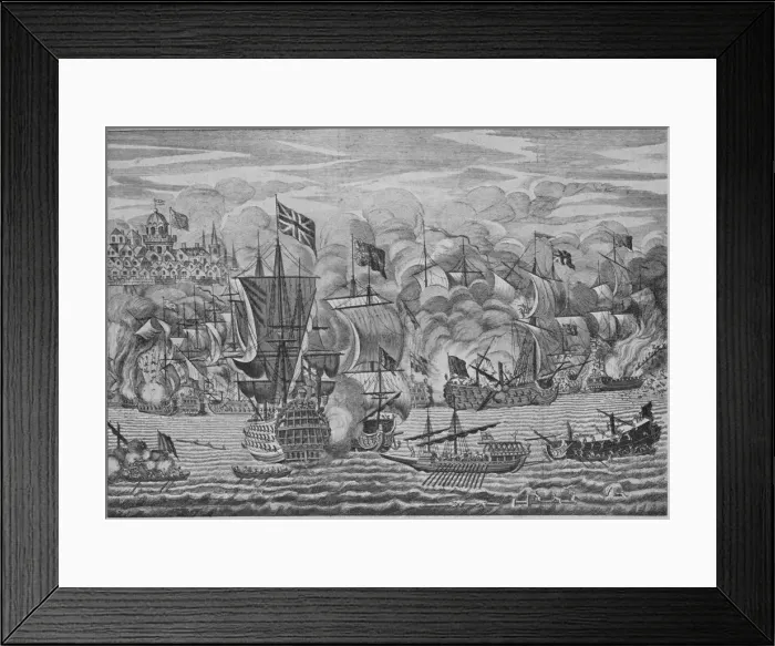 Framed Print : The Relief of Gibraltar, c1710 Framed Print : The Relief of Gibraltar, c1710