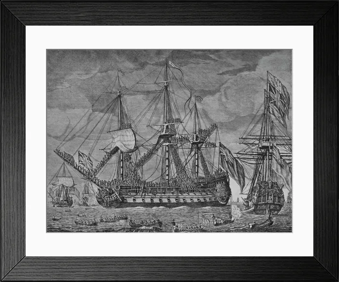 Framed Print : Ansons Prizes, c1751. Artist: Robert Short Framed Print : Ansons Prizes, c1751. Artist: Robert Short
