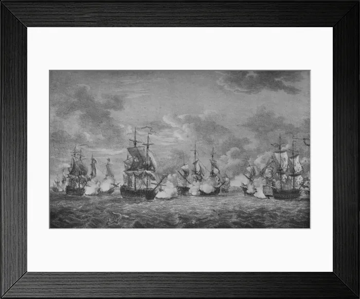 Framed Print : The Battle of Cap-Francais, c1760. Artist: Richard Paton Framed Print : The Battle of Cap-Francais, c1760. Artist: Richard Paton