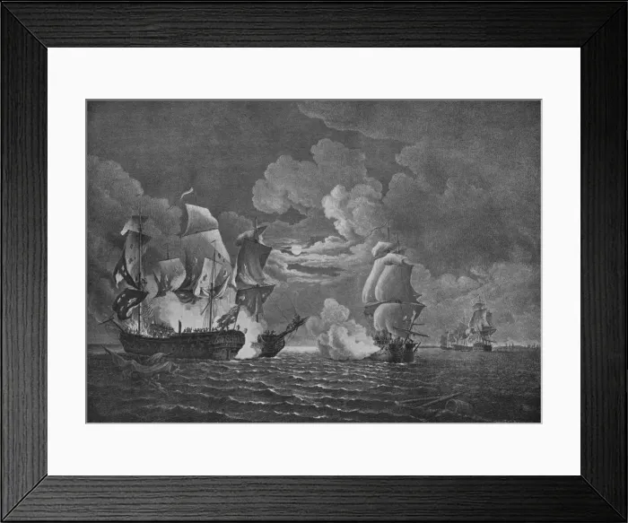 Framed Print : Victory of Paul Jones, c1780. Artist: Richard Paton Framed Print : Victory of Paul Jones, c1780. Artist: Richard Paton