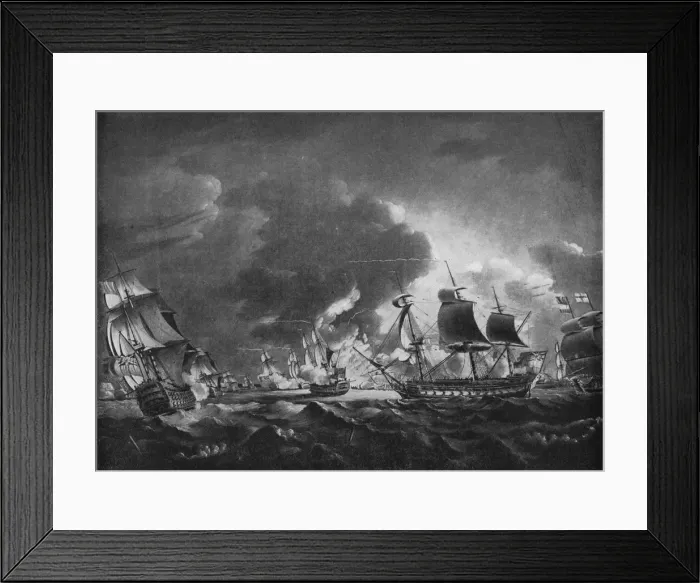 Framed Print : Rodney and Langara, c1785. Artist: Robert Dodd Framed Print : Rodney and Langara, c1785. Artist: Robert Dodd