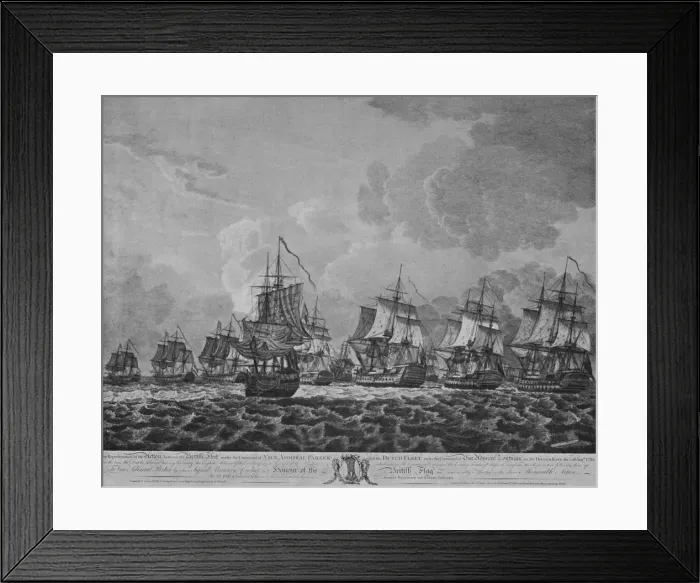 Framed Print : The Dogger Bank, c1780s(?). Artist: Dominic Serres Framed Print : The Dogger Bank, c1780s(?). Artist: Dominic Serres
