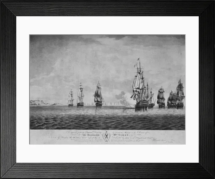 Framed Print : The Battle of the Saints, c1795. Artist: John Goldar Framed Print : The Battle of the Saints, c1795. Artist: John Goldar