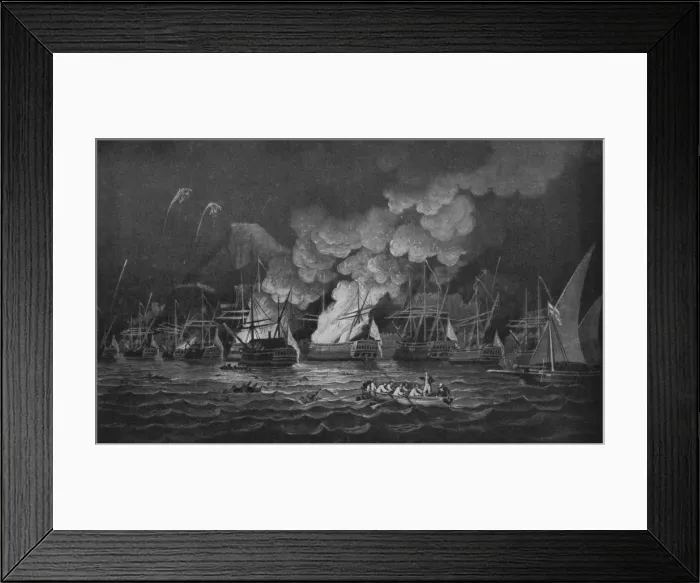 Framed Print : The Defence of Gibraltar, c1785. Artist: Thomas Luny Framed Print : The Defence of Gibraltar, c1785. Artist: Thomas Luny