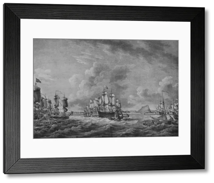 Framed Print : Howe at Gibraltar, c1785. Artist: Richard Paton Framed Print : Howe at Gibraltar, c1785. Artist: Richard Paton