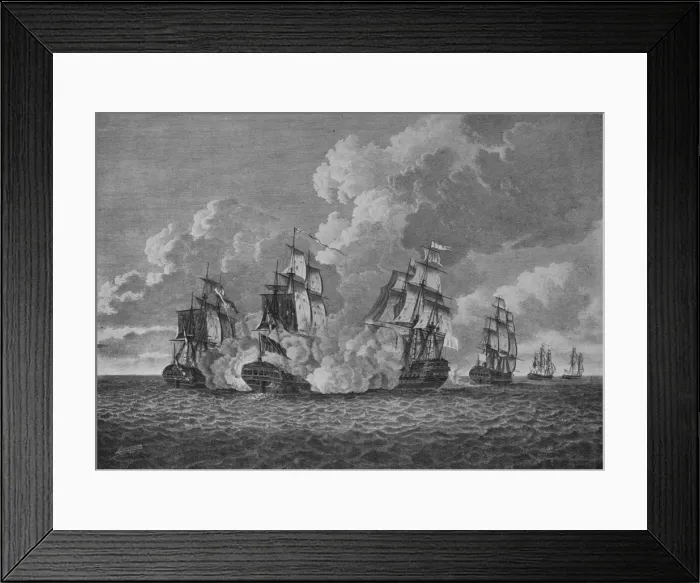 Framed Print : The Mediator and the Alexander, c1784. Artist: Dominic Serres Framed Print : The Mediator and the Alexander, c1784. Artist: Dominic Serres