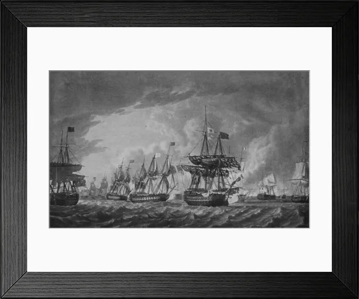 Framed Print : Before the Glorious First of June, c1795. Artist: Robert Dodd Framed Print : Before the Glorious First of June, c1795. Artist: Robert Dodd