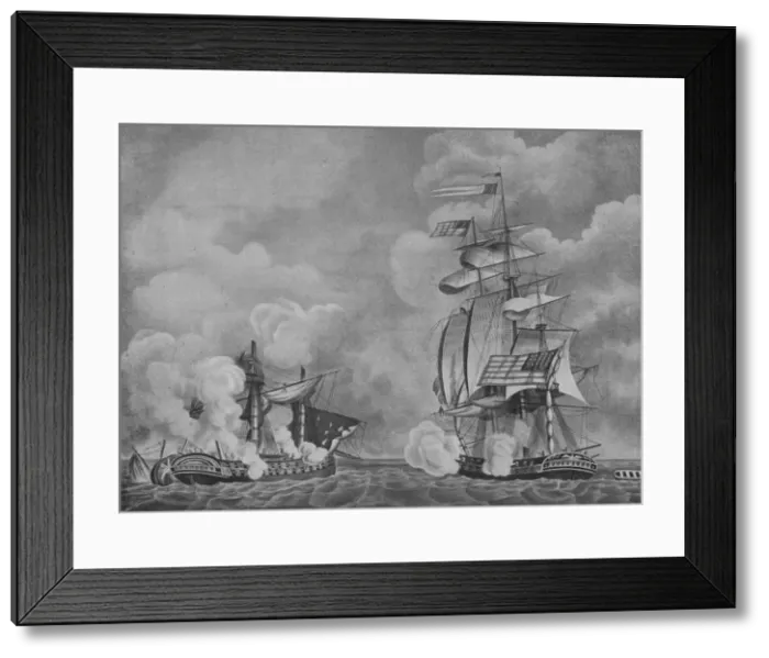 Framed Print : The Constitution and the Guerriere, c1813 Framed Print : The Constitution and the Guerriere, c1813