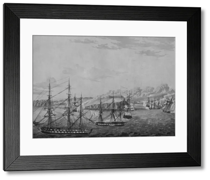 Framed Print : The Fall of Oswego, c1815. Artist: Robert Havell Framed Print : The Fall of Oswego, c1815. Artist: Robert Havell