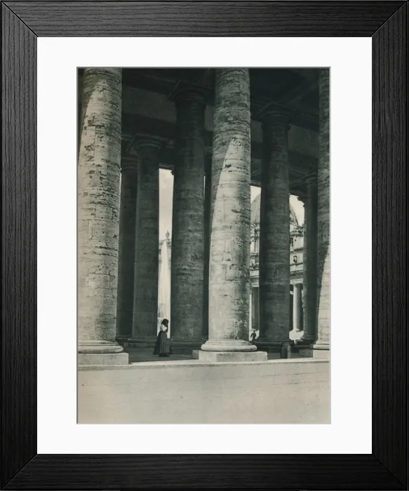 Framed Print : Part of the colonnade at St Peters Square, Rome, Italy, c1926 (1927). Artist: Eugen Poppel Framed Print : Part of the colonnade at St Peters Square, Rome, Italy, c1926 (1927). Artist: Eugen Poppel