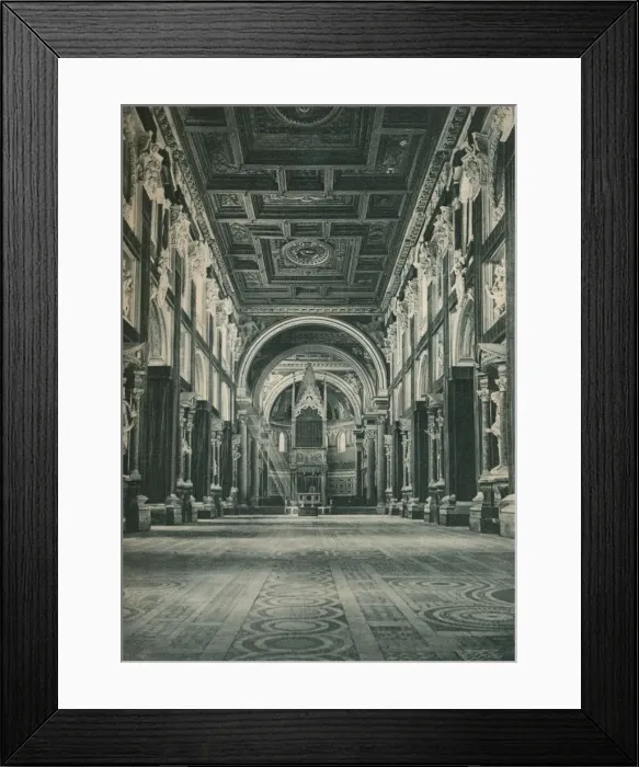Framed Print : Nave of the Basilica San Giovanni in the Lateran, Rome, Italy, 1927. Artist: Eugen Poppel