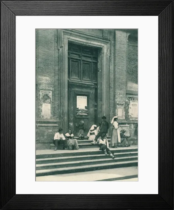 Framed Print : Meeting place of artists models in front of a church in the Via Babuino, Rome, Italy, 1927. Artist: Eugen Poppel Framed Print : Meeting place of artists models in front of a church in the Via Babuino, Rome, Italy, 1927. Artist: Eugen Poppel