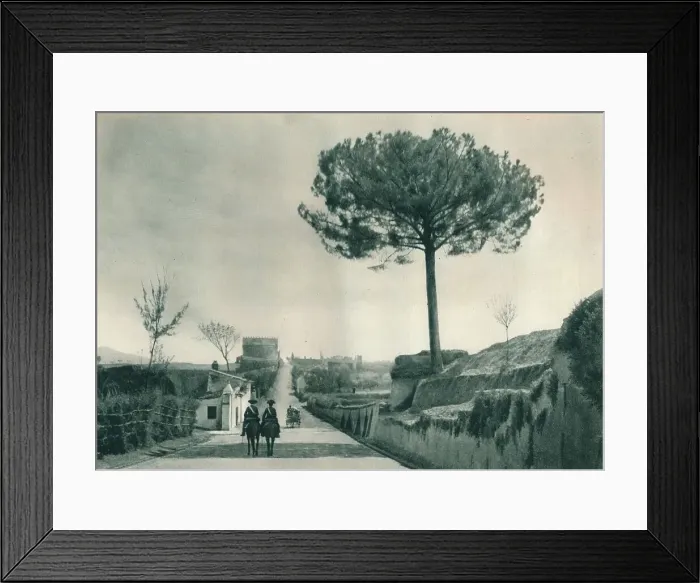 Framed Print : The Via Appia (Appian Way), Rome, Italy, 1927. Artist: Eugen Poppel Framed Print : The Via Appia (Appian Way), Rome, Italy, 1927. Artist: Eugen Poppel