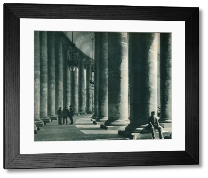 Framed Print : Part of the colonnade at St Peters Square, Rome, Italy, 1927. Artist: Eugen Poppel Framed Print : Part of the colonnade at St Peters Square, Rome, Italy, 1927. Artist: Eugen Poppel