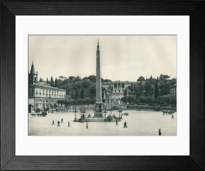 Framed Print : Piazza del Popolo and the Pincian Hill, Rome, Italy, 1927. Artist: Eugen Poppel Framed Print : Piazza del Popolo and the Pincian Hill, Rome, Italy, 1927. Artist: Eugen Poppel