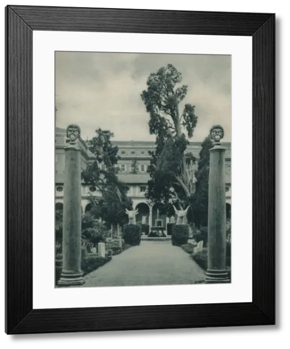 Framed Print : Garden in the Museum of the Baths of Diocletian, Rome, Italy, 1927. Artist: Eugen Poppel Framed Print : Garden in the Museum of the Baths of Diocletian, Rome, Italy, 1927. Artist: Eugen Poppel