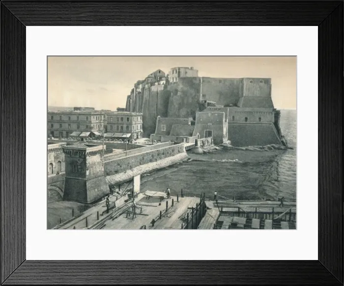 Framed Print : Castel dell Ovo, Naples, Italy, 1927. Artist: Eugen Poppel Framed Print : Castel dell Ovo, Naples, Italy, 1927. Artist: Eugen Poppel