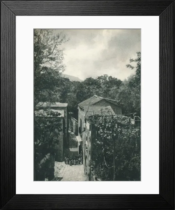 Framed Print : Narrow street, Capri, Italy, 1927. Artist: Eugen Poppel