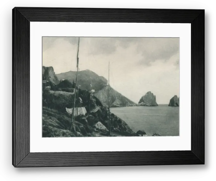 Framed Print : Marina Piccola with fowlers nets, Capri, Italy, 1927. Artist: Eugen Poppel Framed Print : Marina Piccola with fowlers nets, Capri, Italy, 1927. Artist: Eugen Poppel