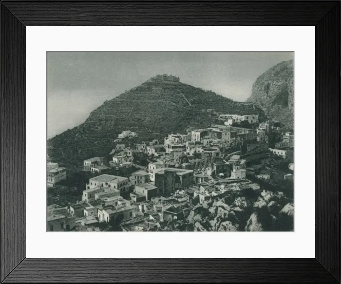Framed Print : View of Capri with Monte Tiberio, Italy, 1927. Artist: Eugen Poppel