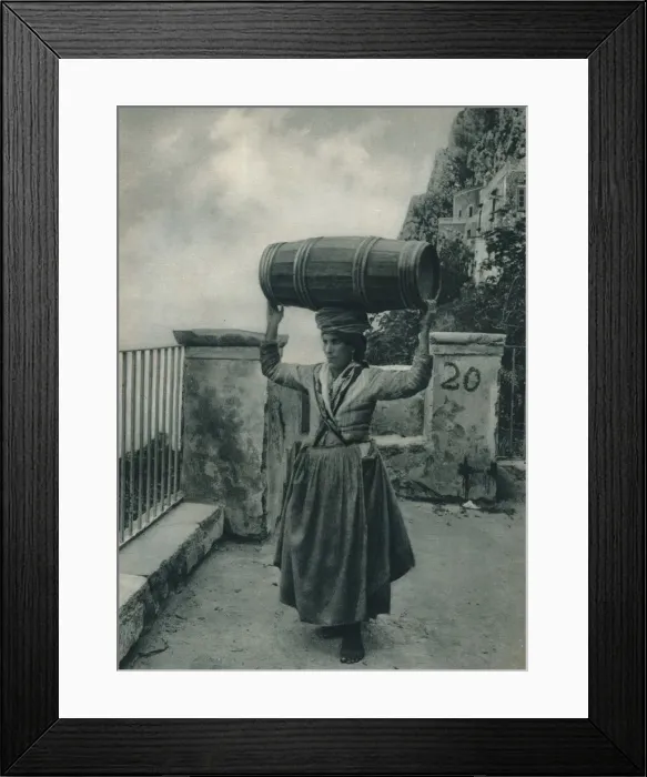 Framed Print : Water-bearer, Capri, Italy, 1927. Artist: Eugen Poppel Framed Print : Water-bearer, Capri, Italy, 1927. Artist: Eugen Poppel