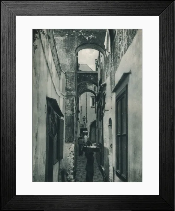 Framed Print : Street of Capri, Italy, 1927. Artist: Eugen Poppel Framed Print : Street of Capri, Italy, 1927. Artist: Eugen Poppel