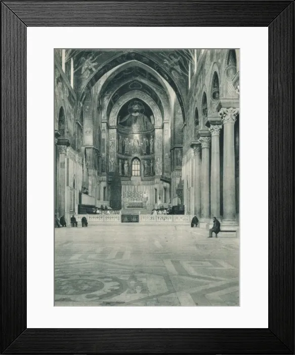 Framed Print : Interior of Monreale Cathedral, Sicily, Italy, 1927. Artist: Eugen Poppel Framed Print : Interior of Monreale Cathedral, Sicily, Italy, 1927. Artist: Eugen Poppel