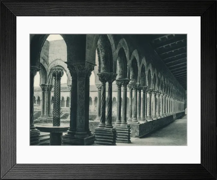 Framed Print : Cloisters of the Benedictine Monastery, Monreale, Sicily, Italy, 1927. Artist: Eugen Poppel Framed Print : Cloisters of the Benedictine Monastery, Monreale, Sicily, Italy, 1927. Artist: Eugen Poppel