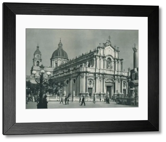 Framed Print : Catania Cathedral, Sicily, Italy, 1927. Artist: Eugen Poppel Framed Print : Catania Cathedral, Sicily, Italy, 1927. Artist: Eugen Poppel