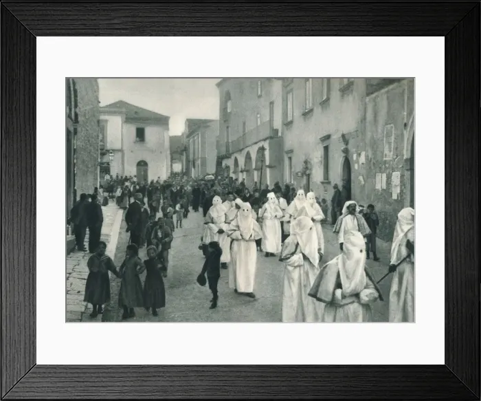 Framed Print : Funeral procession, Taormina, Sicily, Italy, 1927. Artist: Eugen Poppel Framed Print : Funeral procession, Taormina, Sicily, Italy, 1927. Artist: Eugen Poppel