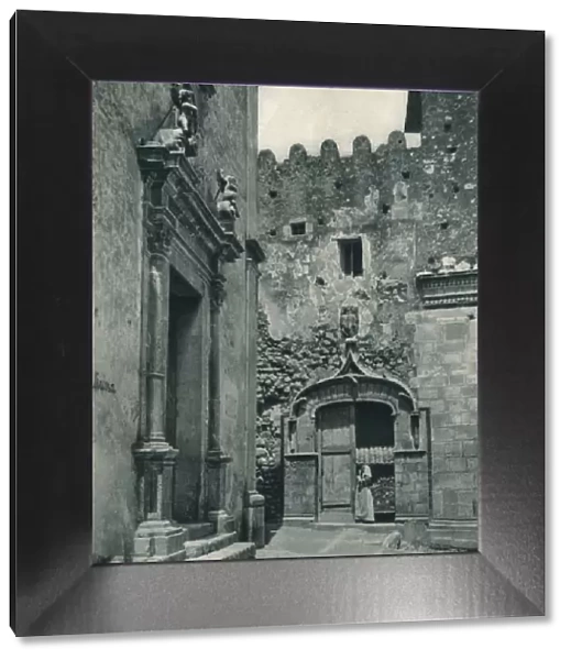 Entrance of a church, Taormina, Sicily, Italy, 1927. Artist: Eugen Poppel