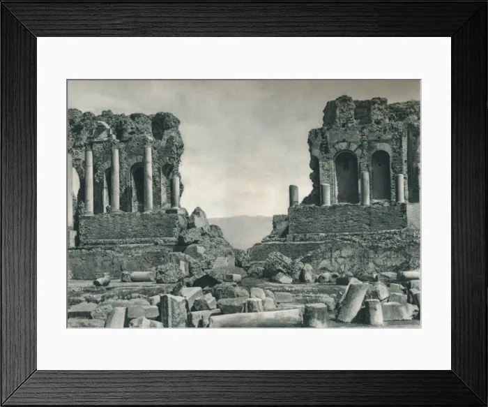 Framed Print : Stage of the Greek Theatre, Taormina, Sicily, Italy, 1927. Artist: Eugen Poppel Framed Print : Stage of the Greek Theatre, Taormina, Sicily, Italy, 1927. Artist: Eugen Poppel