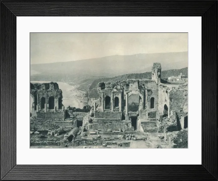 Framed Print : Stage and dressing-room of the Greek Theatre, Taormina, Sicily, Italy, 1927. Artist: Eugen Poppel Framed Print : Stage and dressing-room of the Greek Theatre, Taormina, Sicily, Italy, 1927. Artist: Eugen Poppel