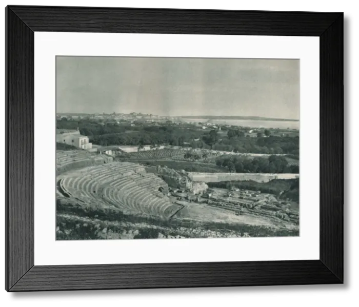 Framed Print : View of the town from the Greek Theatre, Syracuse, Sicily, Italy, 1927. Artist: Eugen Poppel Framed Print : View of the town from the Greek Theatre, Syracuse, Sicily, Italy, 1927. Artist: Eugen Poppel