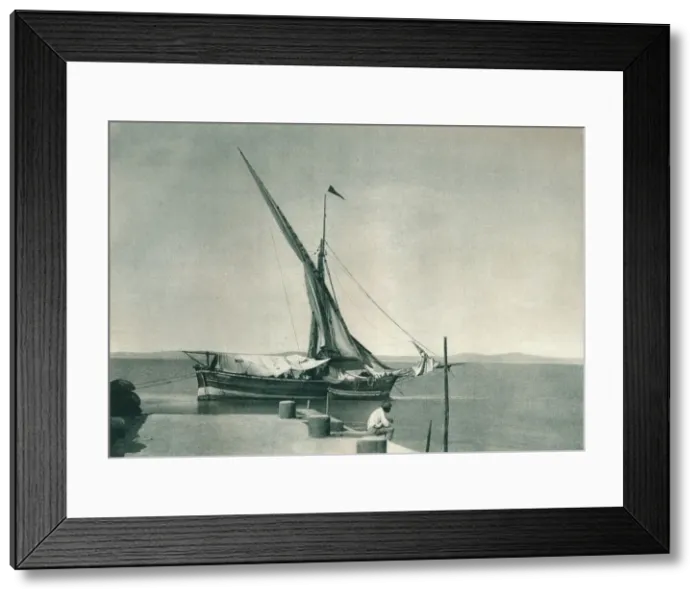 Framed Print : Harbour, Ischia, Italy, 1927. Artist: Eugen Poppel Framed Print : Harbour, Ischia, Italy, 1927. Artist: Eugen Poppel