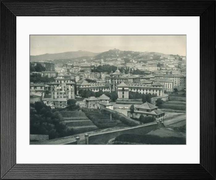 Framed Print : View of Genoa, Italy, 1927. Artist: Eugen Poppel Framed Print : View of Genoa, Italy, 1927. Artist: Eugen Poppel