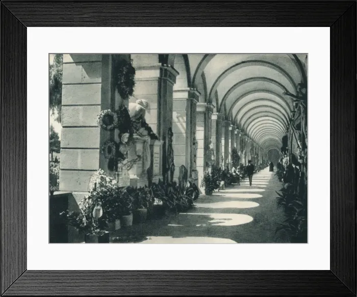 Framed Print : Monumental Cemetery of Staglieno, Genoa, Italy, 1927. Artist: Eugen Poppel Framed Print : Monumental Cemetery of Staglieno, Genoa, Italy, 1927. Artist: Eugen Poppel