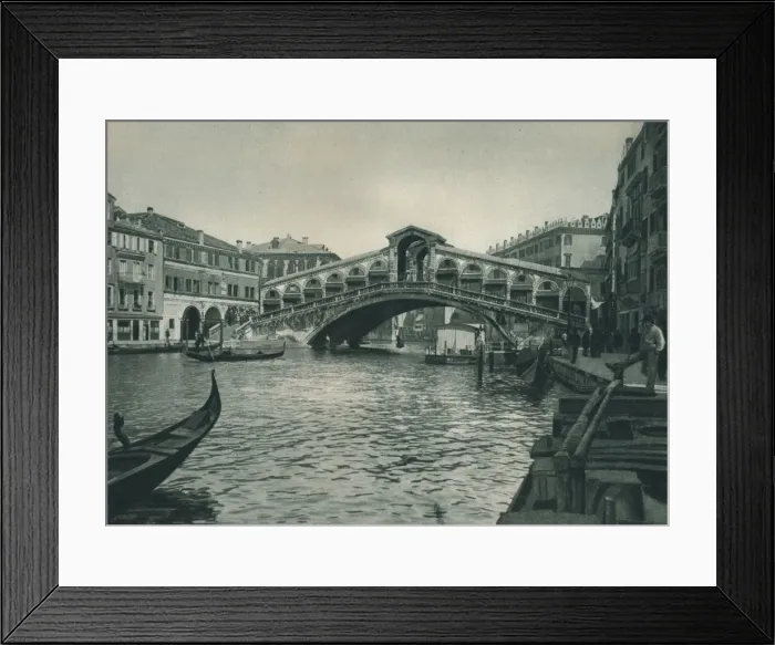 Framed Print : Rialto Bridge, Venice, Italy, 1927. Artist: Eugen Poppel Framed Print : Rialto Bridge, Venice, Italy, 1927. Artist: Eugen Poppel