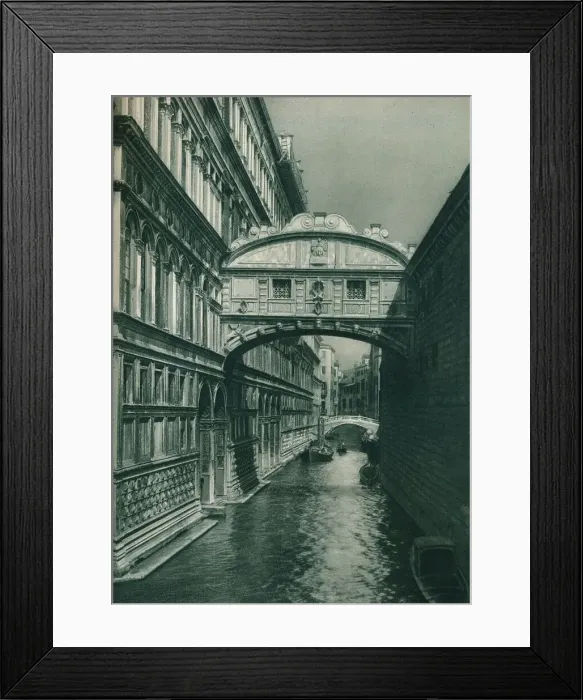 Framed Print : Bridge of Sighs, Venice, Italy, 1927. Artist: Eugen Poppel Framed Print : Bridge of Sighs, Venice, Italy, 1927. Artist: Eugen Poppel