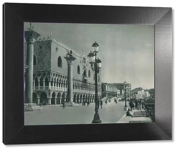 Main front of the Doges Palace with Riva degli Schiavoni, Venice, Italy, 1927. Artist: Eugen Poppel
