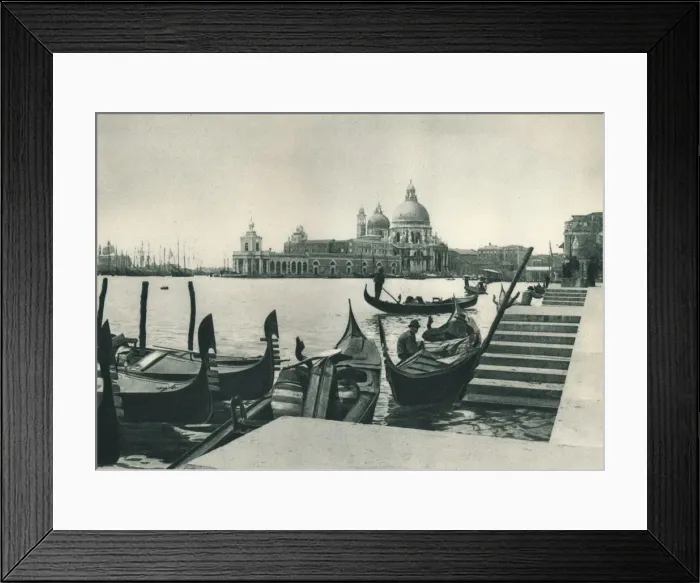Framed Print : Church of Santa Maria della Salute and the Dogana, Venice, Italy, 1927. Artist: Eugen Poppel Framed Print : Church of Santa Maria della Salute and the Dogana, Venice, Italy, 1927. Artist: Eugen Poppel