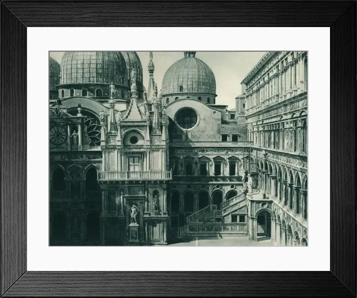 Framed Print : Courtyard of the Doges Palace, Venice, Italy, 1927. Artist: Eugen Poppel Framed Print : Courtyard of the Doges Palace, Venice, Italy, 1927. Artist: Eugen Poppel