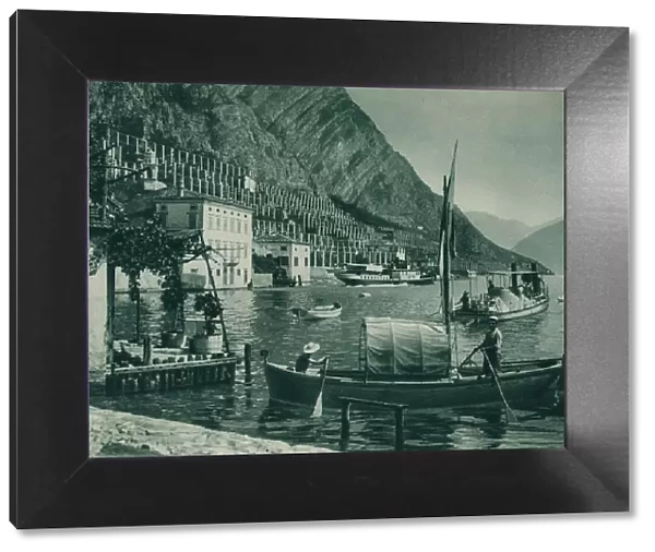 Harbour of Limone sul Garda, Italy, 1927. Artist: Eugen Poppel