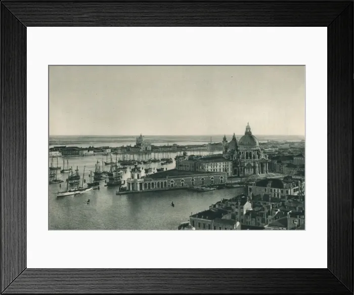 Framed Print : Grand Canal and Church of Santa Maria della Salute, Venice, Italy, 1927. Artist: Eugen Poppel Framed Print : Grand Canal and Church of Santa Maria della Salute, Venice, Italy, 1927. Artist: Eugen Poppel